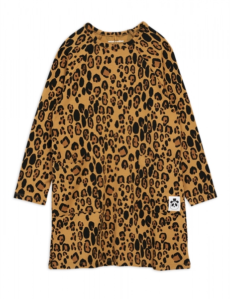 MINI RODINI Kleid Leopard - beige